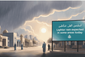 An image of UAE Weather Lighter Rain Expected in Some Areas Today