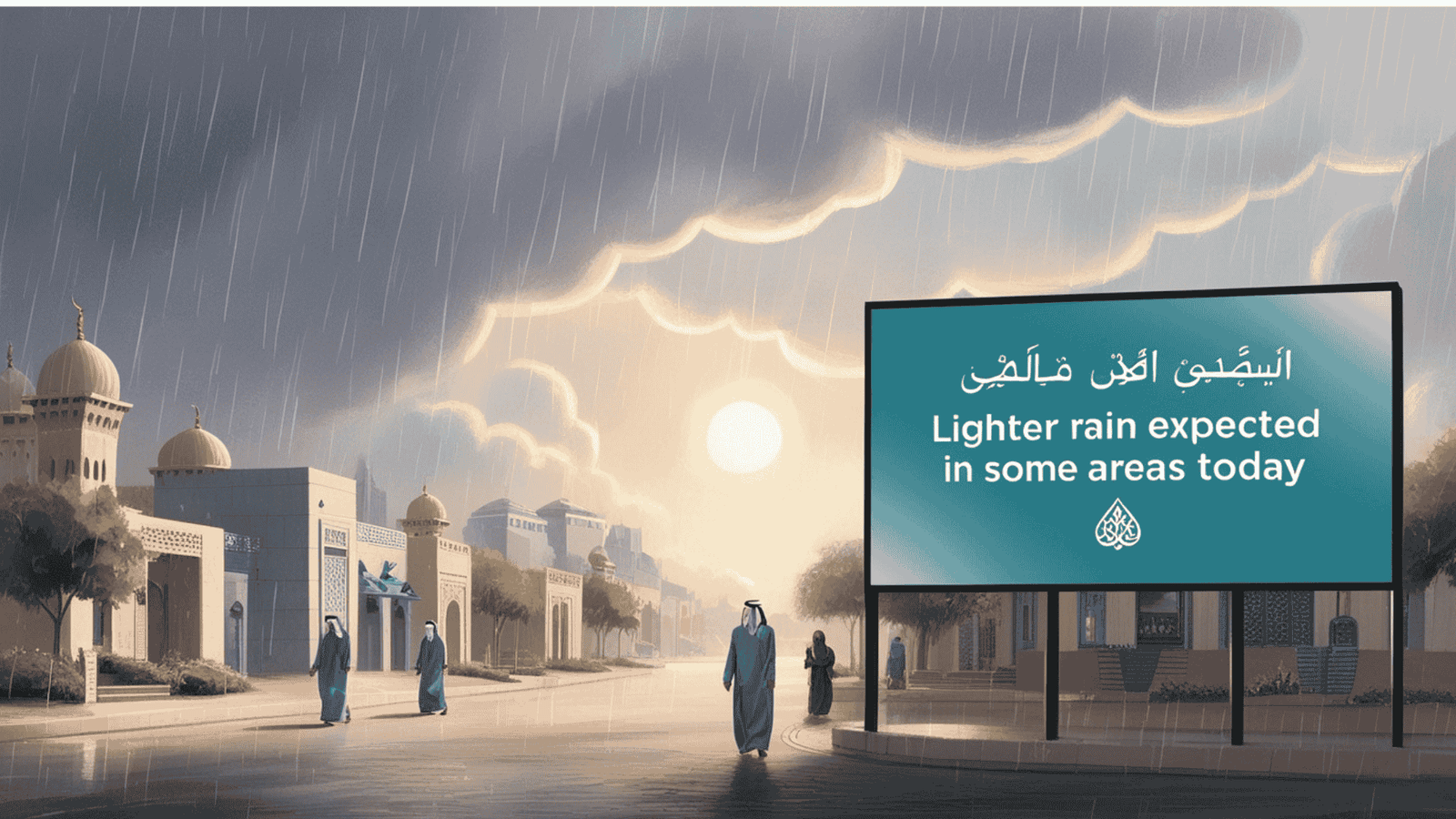 An image of UAE Weather Lighter Rain Expected in Some Areas Today