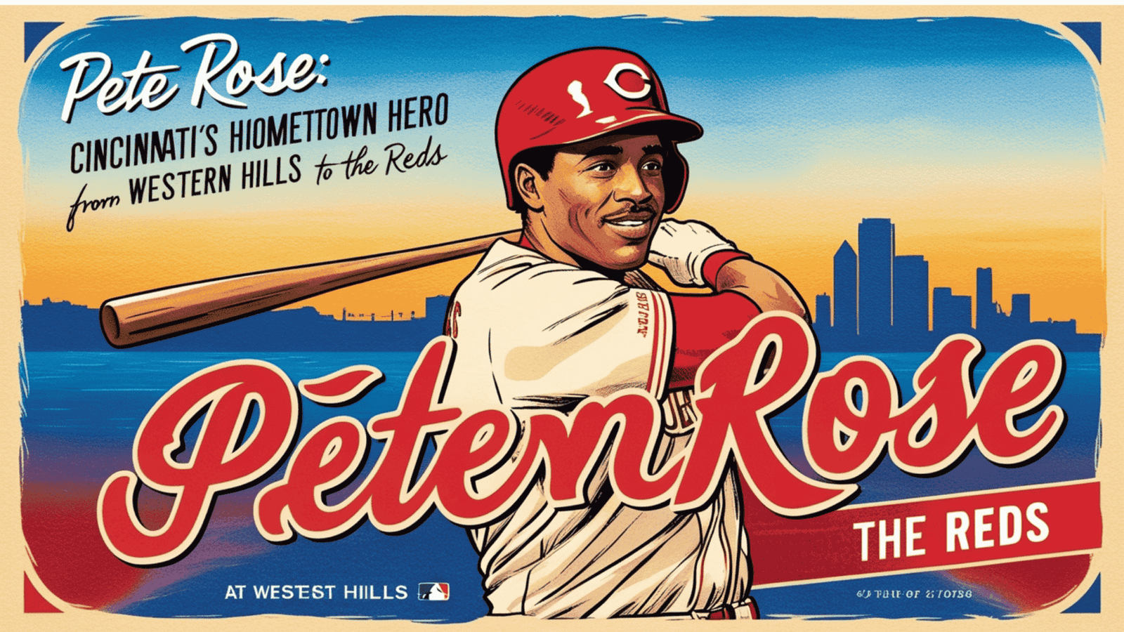 An image of Pete Rose Cincinnati's Hometown Hero from Western Hills to the Reds